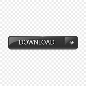 Black White Glossy Download Web Button Icon PNG