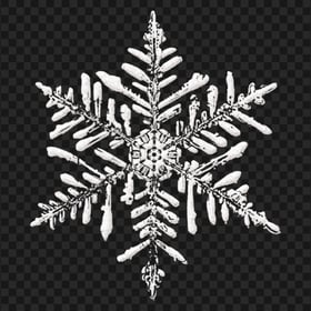 Realistic Snow Snowflake Shape PNG