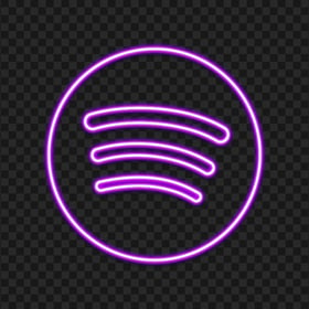 Spotify Purple Neon Logo Sign PNG