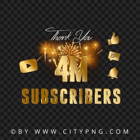 4M Youtube Subscribers Celebration Fireworks PNG