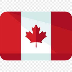 Canadian Flag Vector Icon Transparent Background