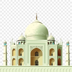 Taj Mahal India Clipart Mosque Vector Icon