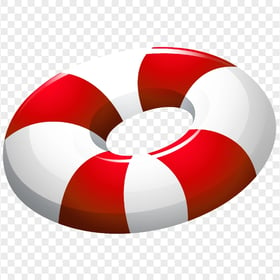 HD Red & White Pool Buoy Ring PNG