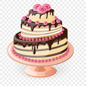 Birthday Wedding Christmas Cake Illustration PNG