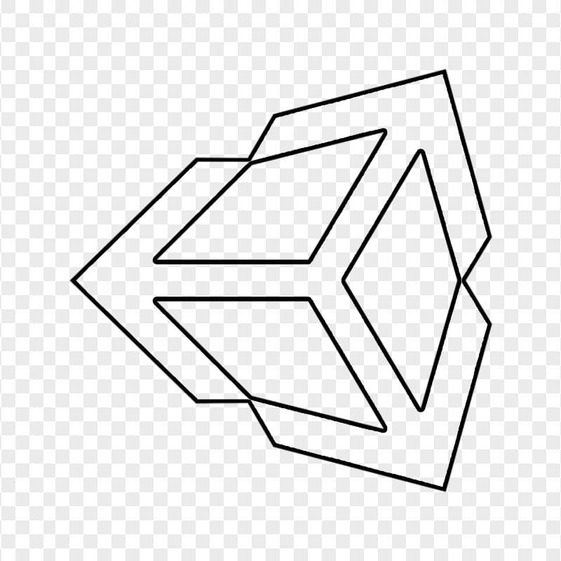 Unity Outline Logo Icon PNG