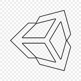Unity Outline Logo Icon PNG