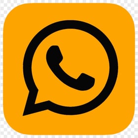 HD Orange & Black Whatsapp Wa Square Logo Icon PNG