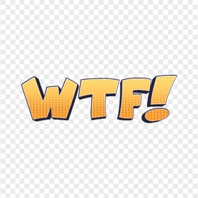 HD WTF! Cartoon Comic Word Expression Transparent PNG