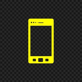 HD Yellow Cell Phone Icon Transparent PNG