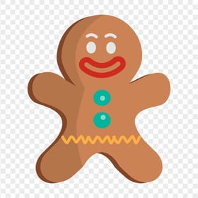 The Gingerbread Man Vector Clipart Character PNG