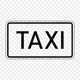 Black Outline Taxi Service Transport Sign Logo