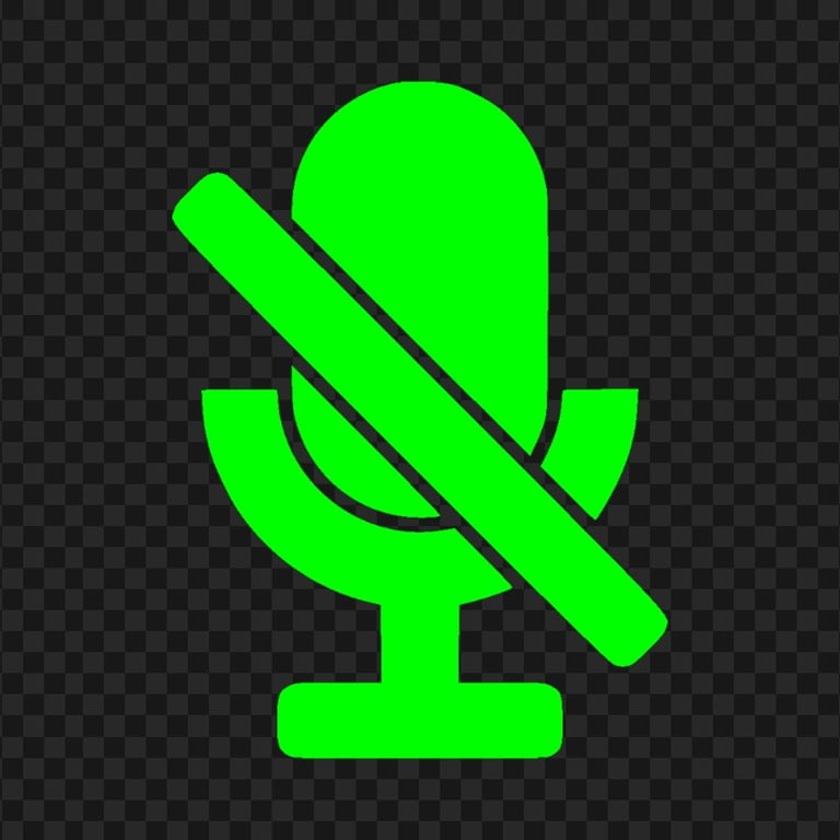 PNG Voice OFF No Microphone Green Lime Icon