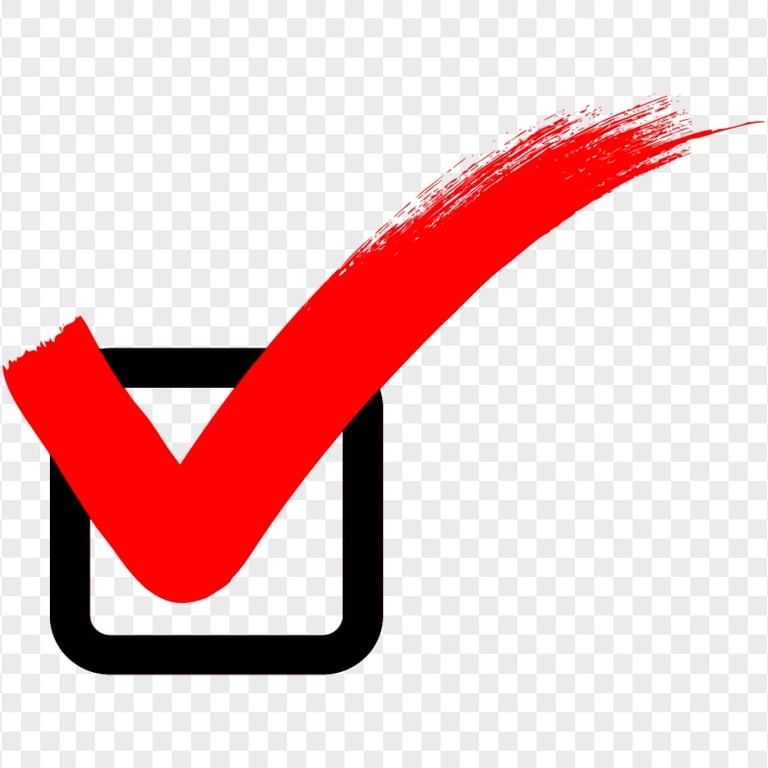 HD Red Checkbox Tick Mark Icon Symbol PNG | Citypng