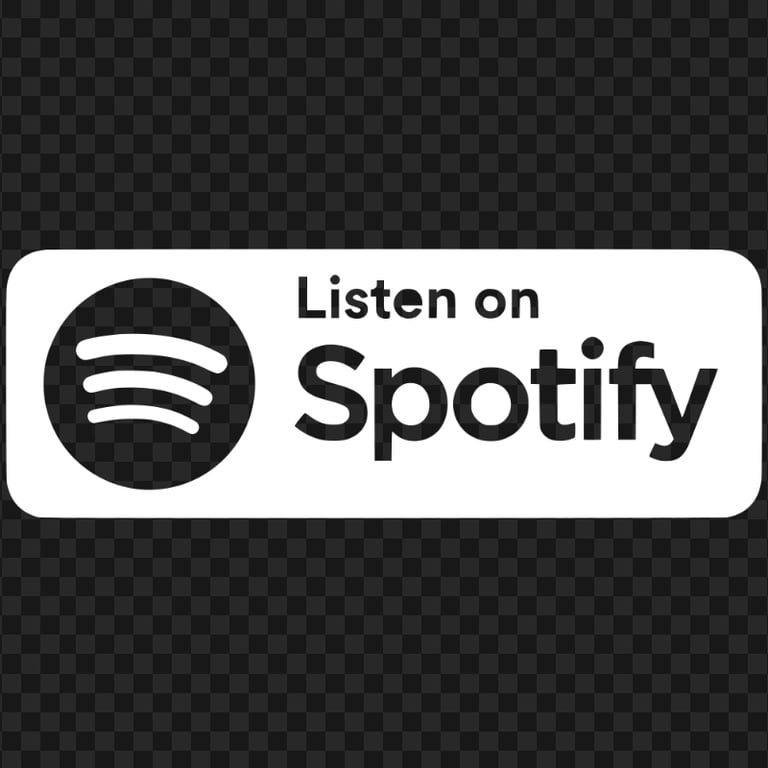 White Listen On Spotify Button PNG