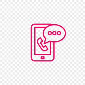 HD Pink Outline Connected Cell Phone Icon Transparent PNG
