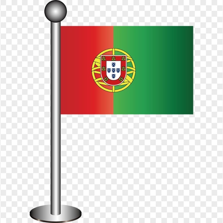 Illustration Mini Portugal Flag Pole