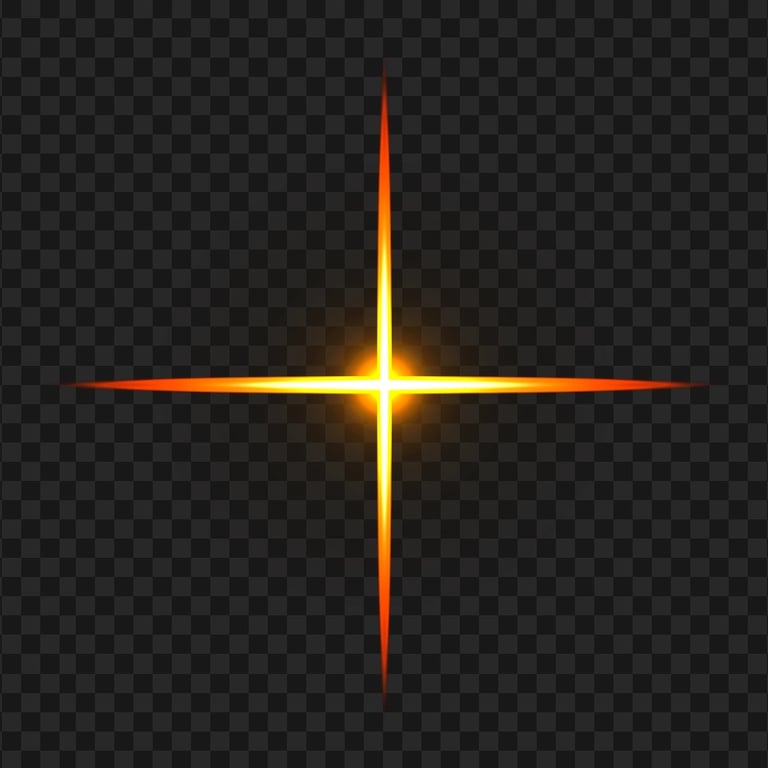 Golden Sparkle Light Star HD PNG