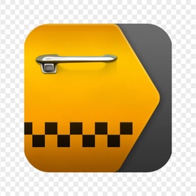 Cab Taxi Square Mobile App Icon PNG