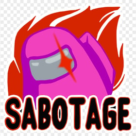 HD Pink Character Among Us Crewmate Imposter Sabotage Logo PNG