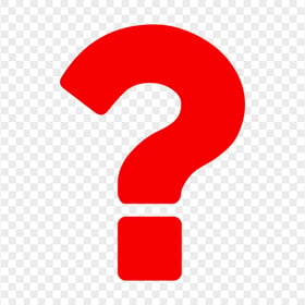 Red Simple Question Symbol Icon PNG