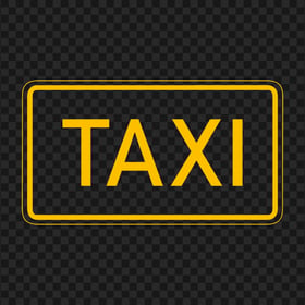 Yellow Outline Taxi Service Transport Sign Logo HD PNG