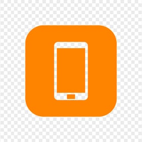 HD Orange Square Modern Smartphone Icon Transparent PNG