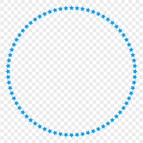 HD Blue Stars Circle Frame PNG