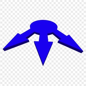 HD Triple Three 3D Blue Arrows PNG