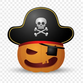 Halloween Emoji Jack O Lantern Pirate Costume