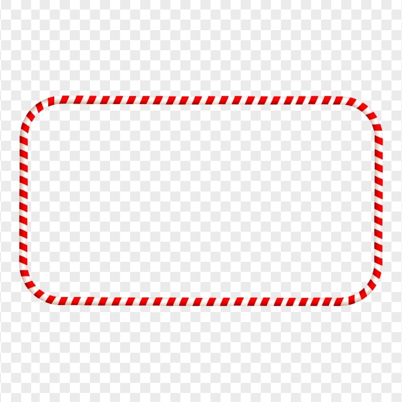 Red & White Candy  Cane Christmas Frame HD PNG