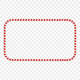 Red & White Candy  Cane Christmas Frame HD PNG