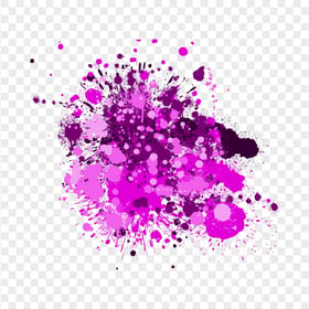 HD Pink and Purple Brush Paint Splatter Transparent PNG