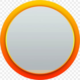 Gradient orange circle border label badge png