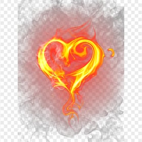 Burning Heart Fire Flame Border Love Illustration