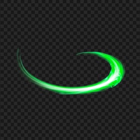 Luminous Green Wavy Line Light Effect FREE PNG