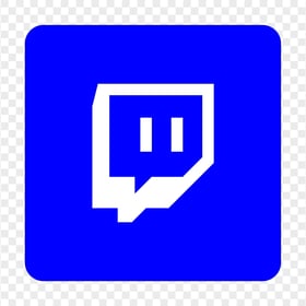 HD Dark Blue Twitch TV Square Icon Transparent Background PNG