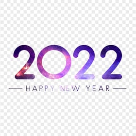 Download Happy New Year 2022 Purple Design PNG
