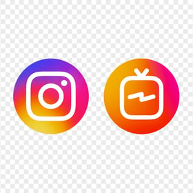Instagram And IG TV Round Logos