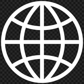Internet Globe White Icon Download PNG
