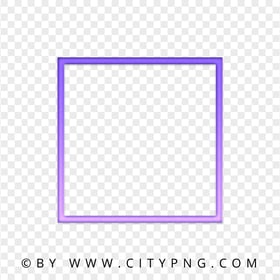 Purple Gradient Outline Square Frame Image PNG
