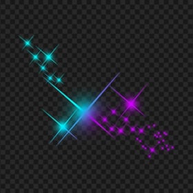 HD Blue & Purple Magic Shining Stars Effect PNG