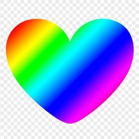 HD Multicolored Rainbow Heart PNG