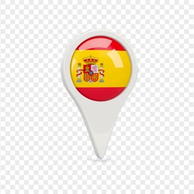 PNG 3D Map Pin With Spain Flag