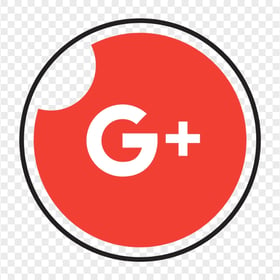 Circle Icon Contains White Google Plus Logo