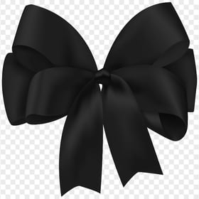 Black Bow Ribbon Tie PNG Image
