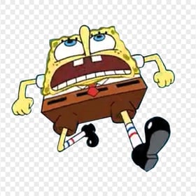 HD Spongebob Running Funny Characters Transparent PNG