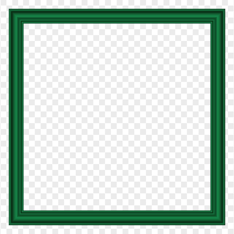 Wood Square Green Frame Transparent PNG