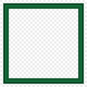 Wood Square Green Frame Transparent PNG