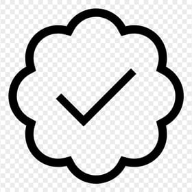 HD Black Twitter Verified Tick Icon PNG