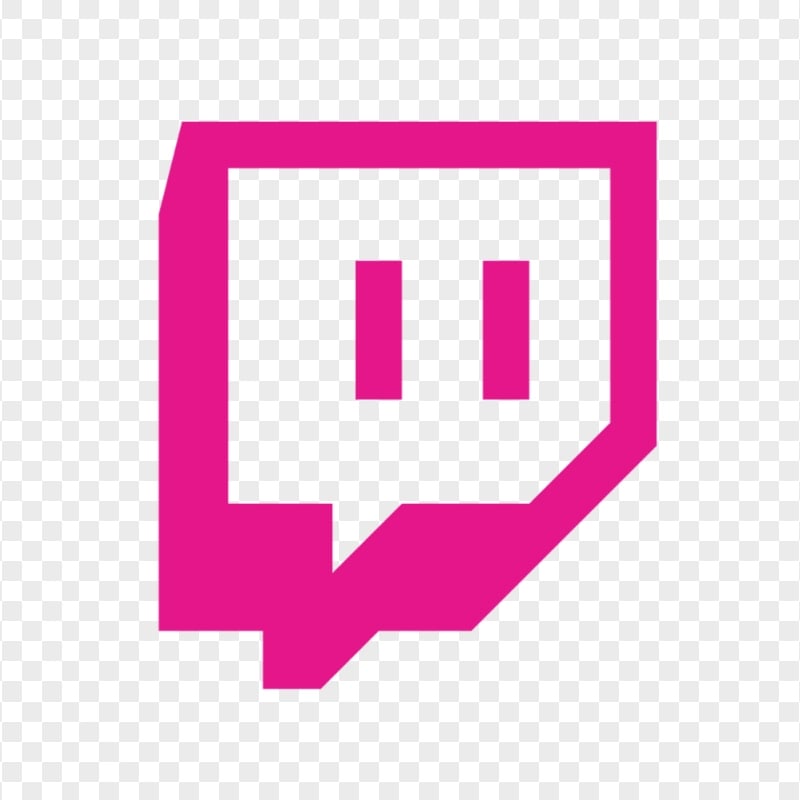 HD Twitch Pink Outline Icon Symbol Transparent Background PNG